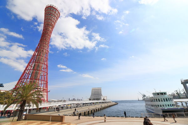 神戸ポートタワーと中突堤
