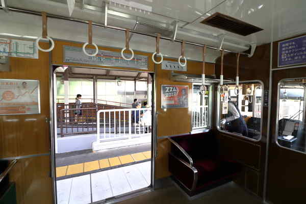松尾大社駅到着直後